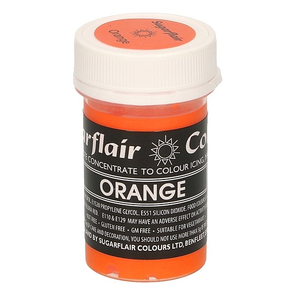 Colorant Pasta/Gel - ORANGE / Portocaliu 25g &ndash; Sugar flair - Anyta Cooking