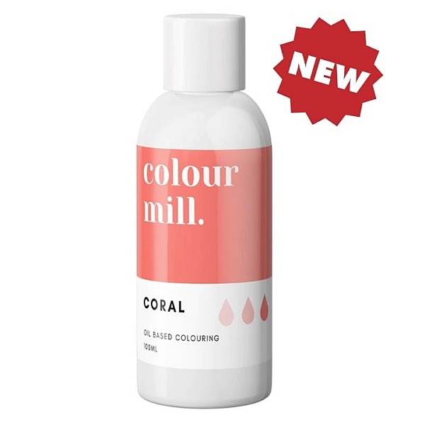 Colorant pt Ciocolată ,Crema de Unt etc.-Coral, 100 ml-Colour Mill - Anyta Cooking	