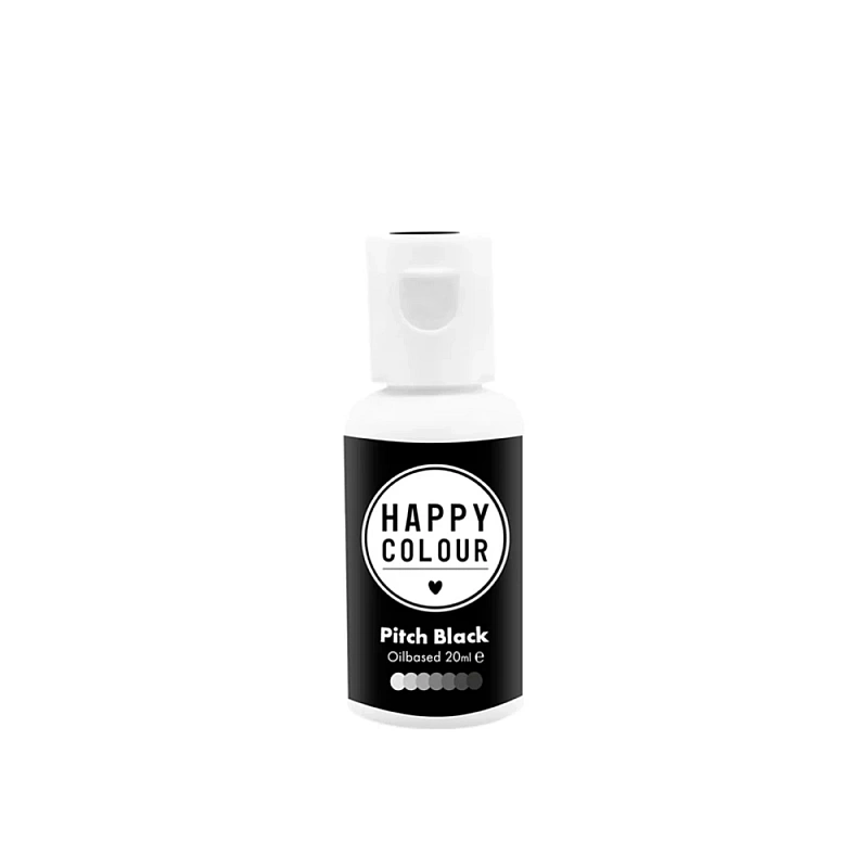 Colorant pt Ciocolată ,Crema de Unt etc.- PITCH BLACK, 20 ml- Happy Colour