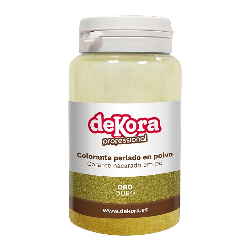Colorant pudra pentru ciocolata - liposolubil Auriu Perlat 25g - Dekora