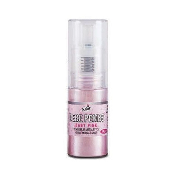 Colorant Pudra Metalizat Spray Pompita - 10 gr - PINK BEBE - Dr Gusto - Anyta Cooking