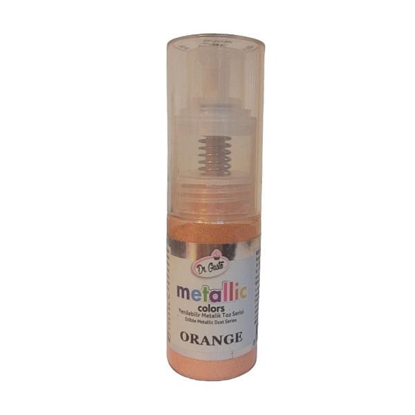 Colorant Pudra Metalizat Spray Pompita - 10 gr - PORTOCALIU - Dr Gusto 