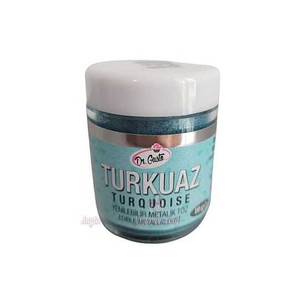 Colorant Pudra Metalizat -Turcoaz - 10 gr - Dr gusto - Anyta Cooking
