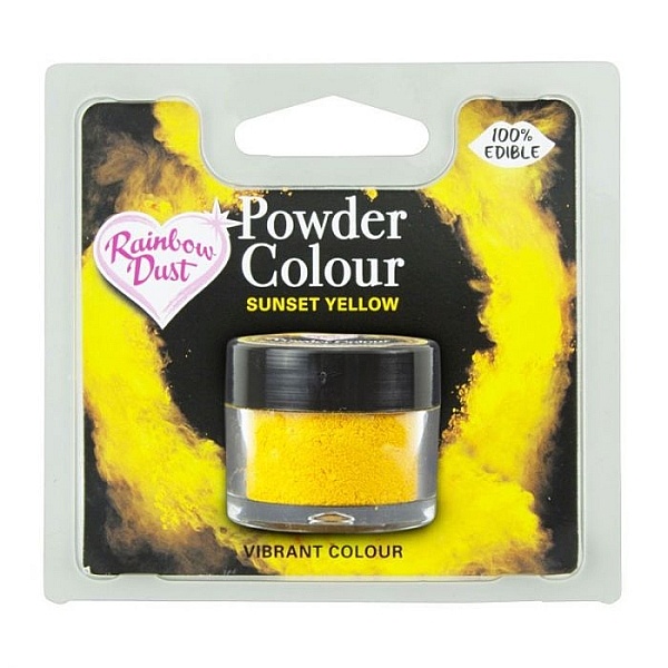 Colorant Pudra SUNSET YELLOW / Galben Intens &ndash; 2g - Rainbow Dust - Anyta Cooking