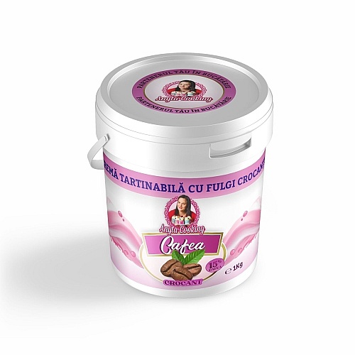 Cremă tartinabilă cu fulgi crocanti &ndash; CAFEA &ndash; 1 kg &ndash; Anyta Cooking