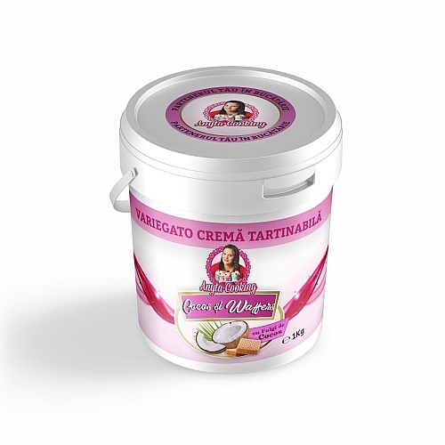 Variegato Cremă Tartinabilă de Ciocolată &ndash; COCOS SI WAFFERS &ndash; 1 kg &ndash; Anyta Cooking