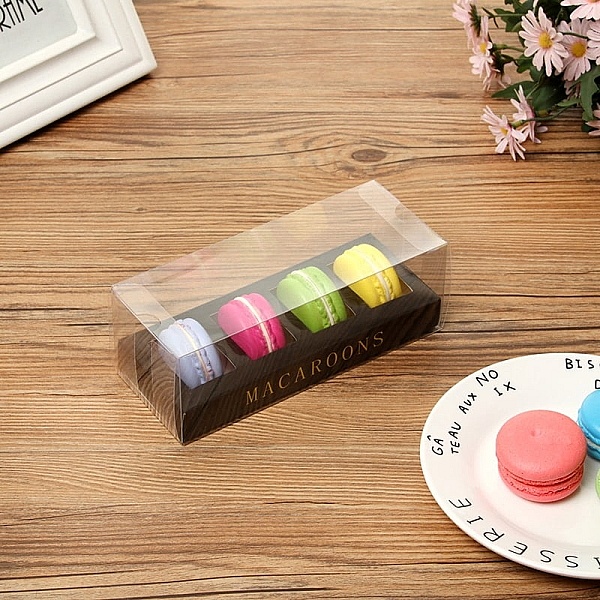 Cutie pentru 4 Macarons+ PVC -17x7x6 cm-Anyta Cooking - Anyta Cooking
