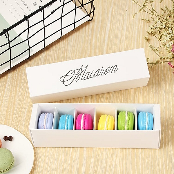 Cutie pentru 6 Macarons-Alb- 20.5x5.2x5 cm-Anyta Cooking - Anyta Cooking