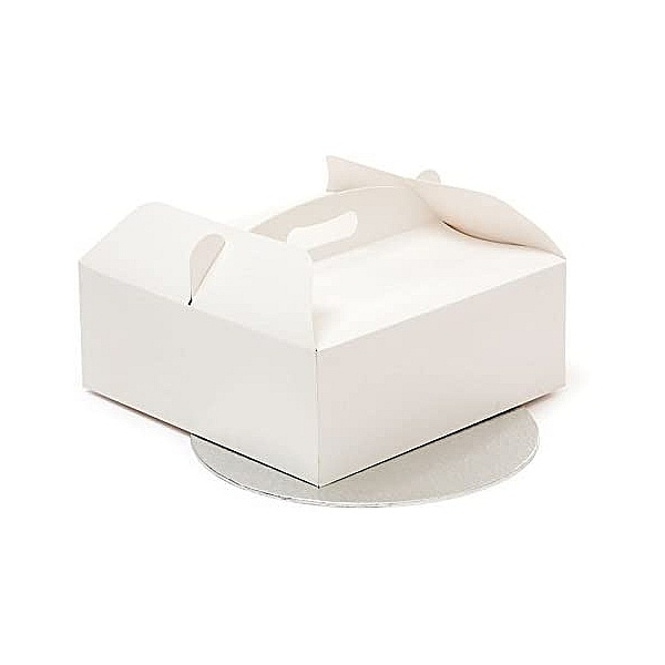 Cutie tort carton cu m&acirc;ner 26X26X10H CM + Disc Carton Rotund &Oslash;CM25 - Decora - Anyta Cooking