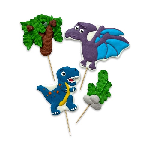 Decor comestibil -  &bdquo;Dinozauri 2D Nr. 3&rdquo; - Anyta Cooking 