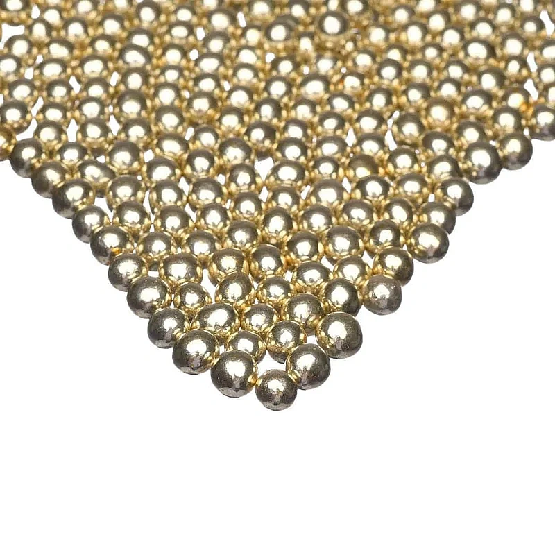 Decor din Ciocolată - Perle Aurii Metalizate - Gold Choco S - 80g - Happy Sprinkles