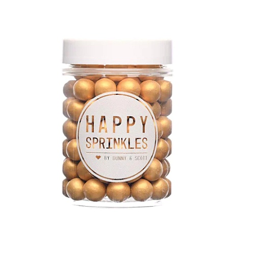 Decor din ciocolata GOLD CHOCO M  - 90 gr - Happy Sprinkles