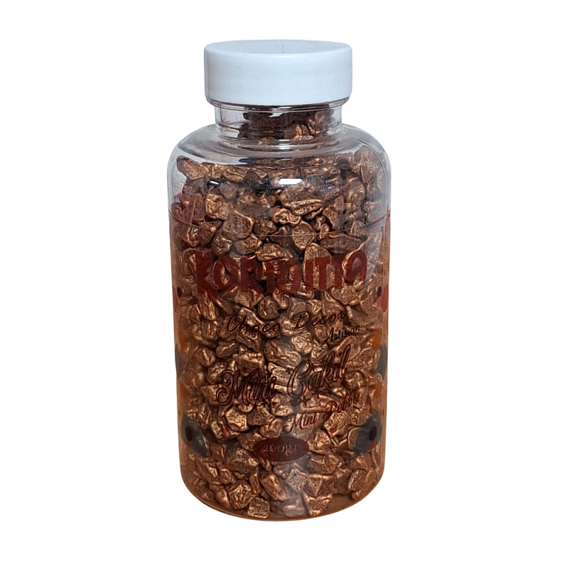 Decor din Ciocolata - Pietricele - BRONZ - 200g - Korinitta