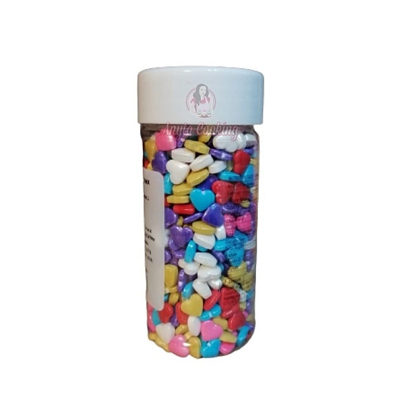 Decor din zahar - Inimioare Culori mixe - 90 gr - Dr Gusto -  Anyta Cooking