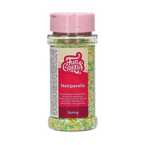Perle / Perlute din zahar 2mm - NONPAREILS SPRING - 80 G - Funcakes