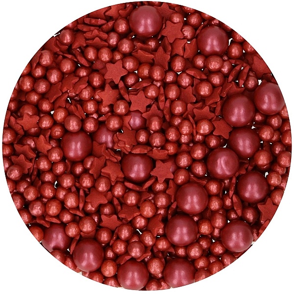 Decor din zahar &ndash; Sprinkle Medley Bordeaux &ndash; 60 gr &ndash; Funcakes - Anyta Cooking