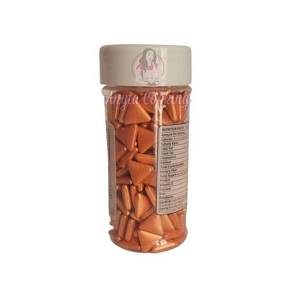 Decor din zahar - Triunghi , Cupru / Bakir - 90 gr - Dr Gusto - Anyta CookingE171