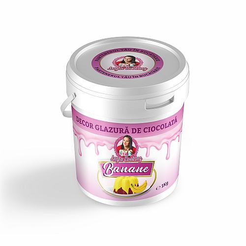 Decor Glazură de Ciocolată &ndash; BANANA &ndash; 1kg &ndash; Anyta Cooking (Lichidare de Stoc)
