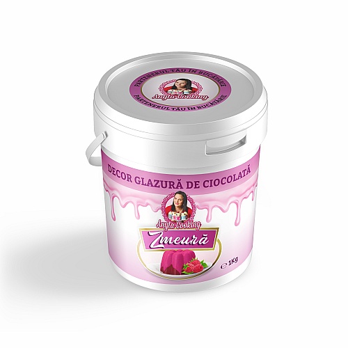 Decor Glazură de Ciocolată &ndash; ZMEURA &ndash; 1kg &ndash; Anyta Cooking