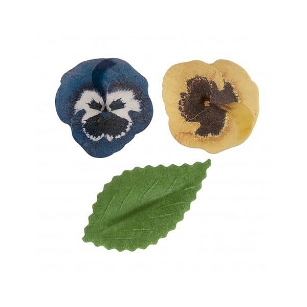 Decorațiune comestibilă tort-Flori și frunze-170X72X15 MM-Dekora - Anyta Cooking