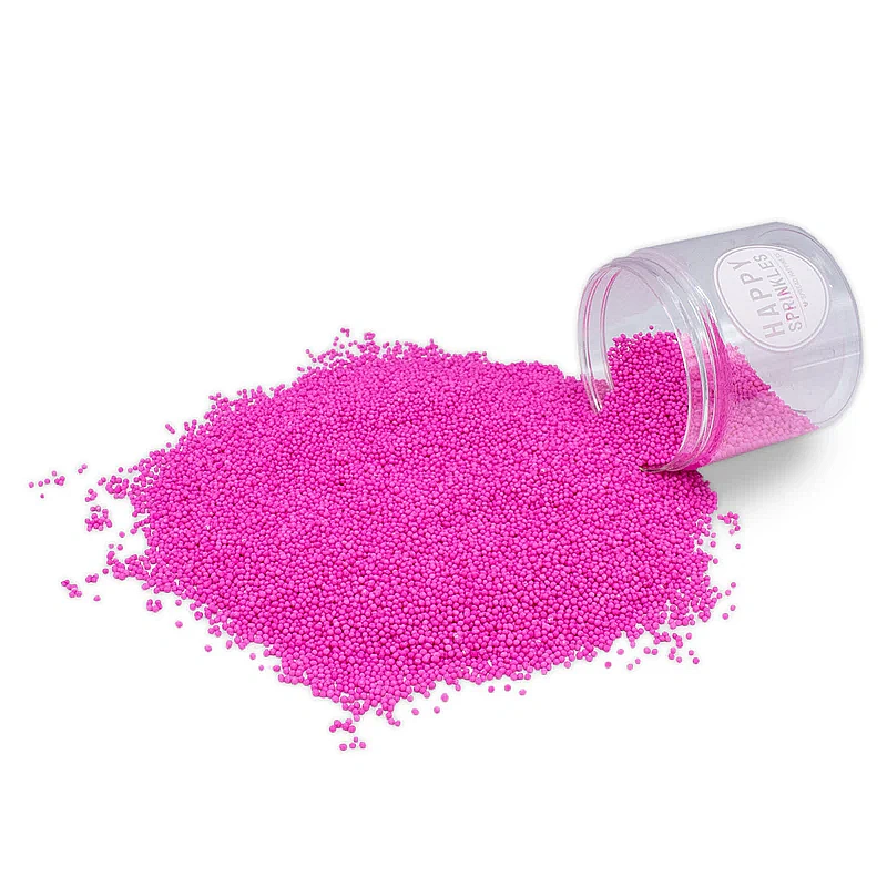Decoratiuni zahar (sprinkles) - Roz Aprins - Hot Pink  Simplicity - 90g - Happy Sprinkles