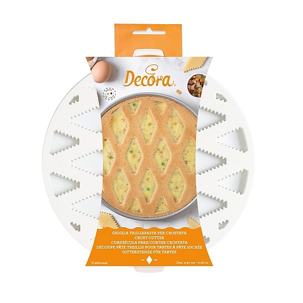 Decupator aluat tarte din plastic - 30 cm - Decora