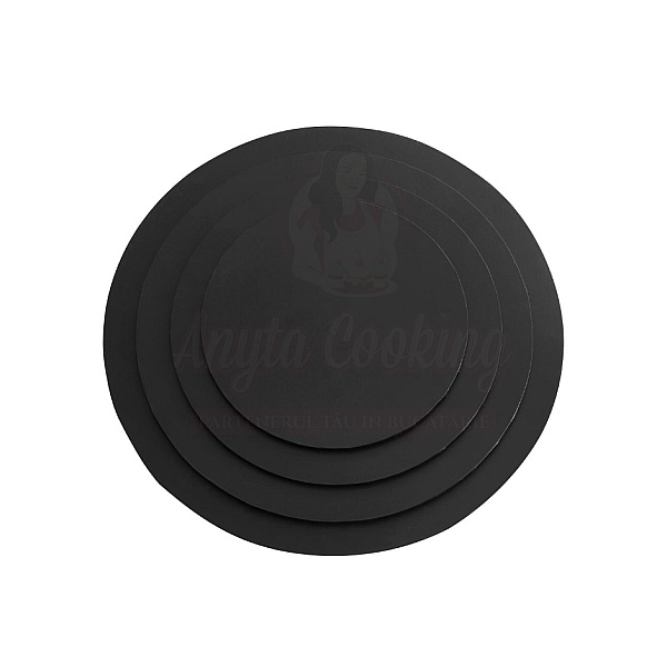 Disc tort rotund Extra Tare NEGRU - 5mm - Anyta Cooking