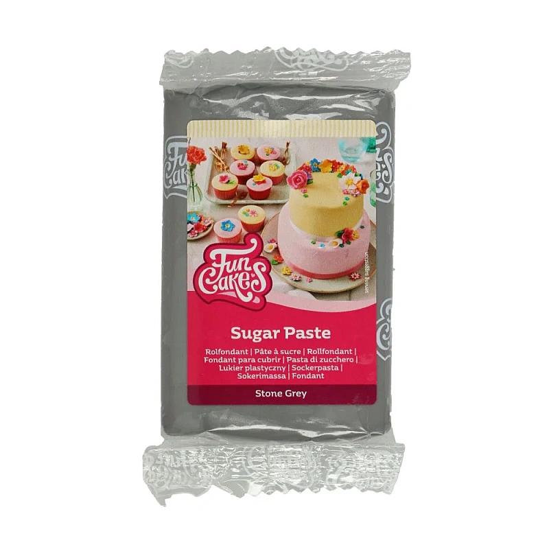 Fondant cu gust de vanilie - STONE GREY - 250 G - Funcakes