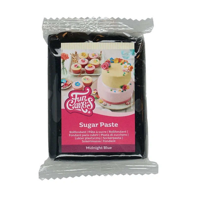 Fondant / Pasta de zahar - ALBASTRU MIDNIGHT - 250g - FunCakes