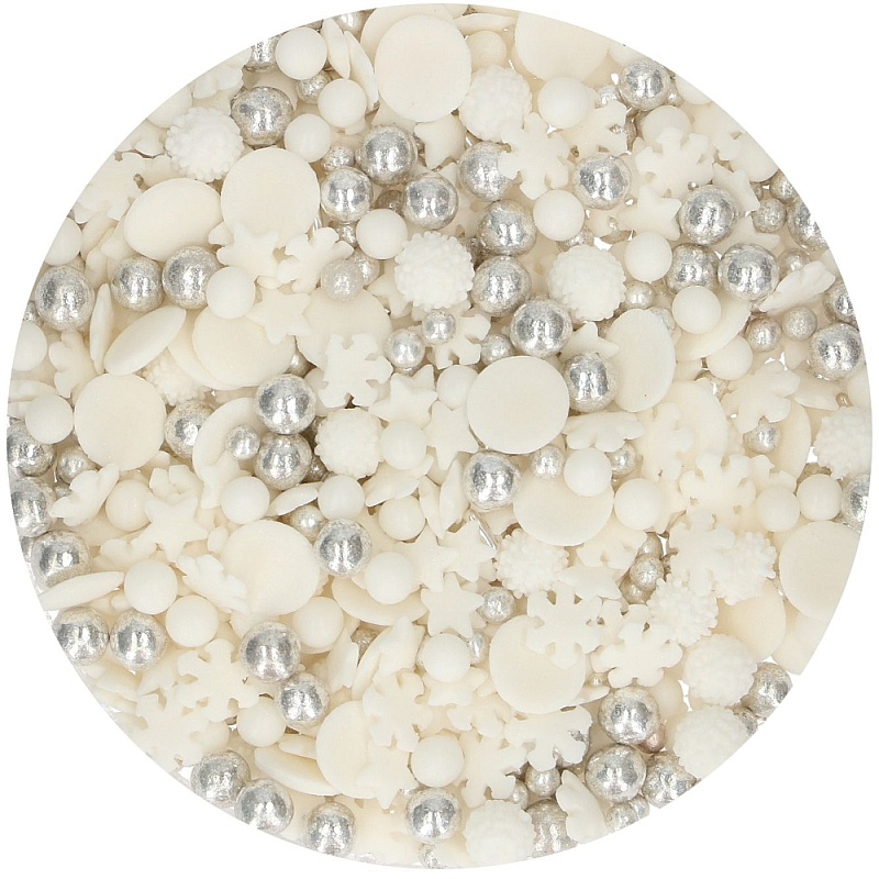Decor din zahar &ndash; Sprinkle Medley Winter - 50g - Funcakes
