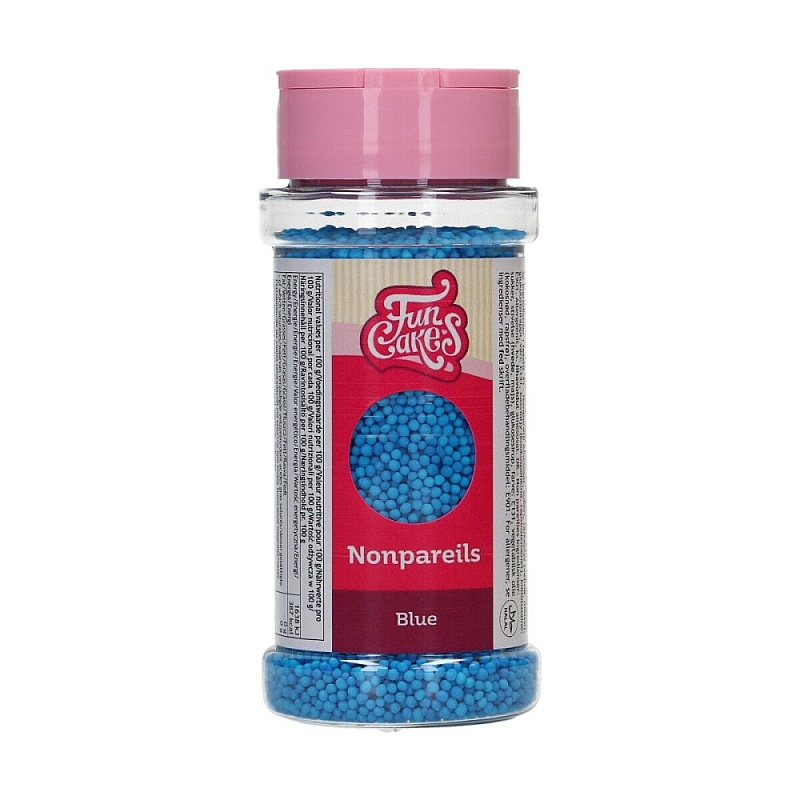 Perle / Perlute din zahar 1,5mm &ndash; NONPAREILS Albastru/Blue &ndash; 80gr - Funcakes