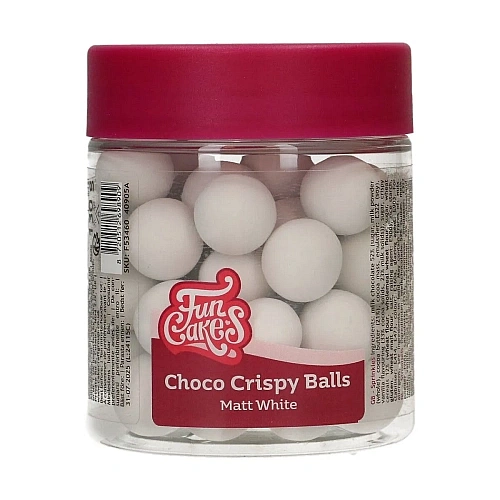 Bilele crocante de ciocolată-(&oslash;15 mm) &ndash; SNOW MATT WHITE -130gr - Funcakes