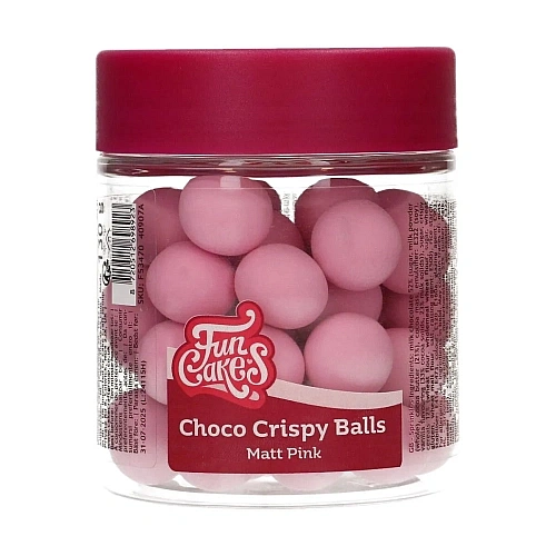 Bilele crocante de ciocolată-(&oslash;15 mm) &ndash; POWDERY MATT PINK -130gr - Funcakes