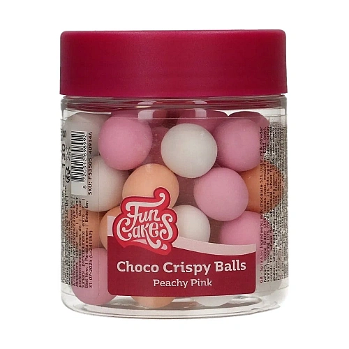Bilele crocante de ciocolată-(&oslash;15 mm) &ndash; PEACHY PINK -130gr - Funcakes