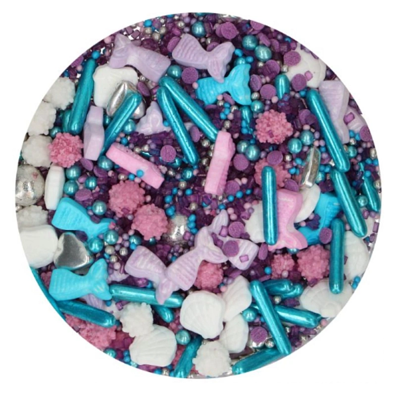 Perle / Perlute din zahar 3D - Sprinkle Medley - MIRACLE MERMAID - 70 GR - Funcakes