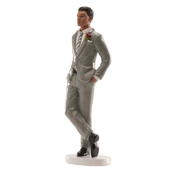 Figurina necomestibila Nunta Mire Imbracat Gri - 16 CM - DeKora - Anyta Cooking	