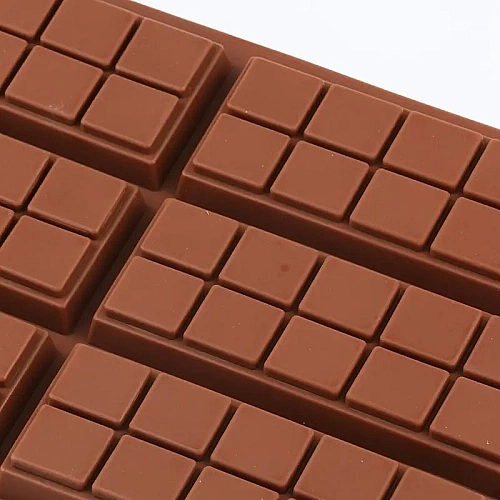 Forma de Silicon- Mini Tablete de Ciocolata (6 cavitati) - 26x17 cm, Ad&acirc;ncime 1,5 cm