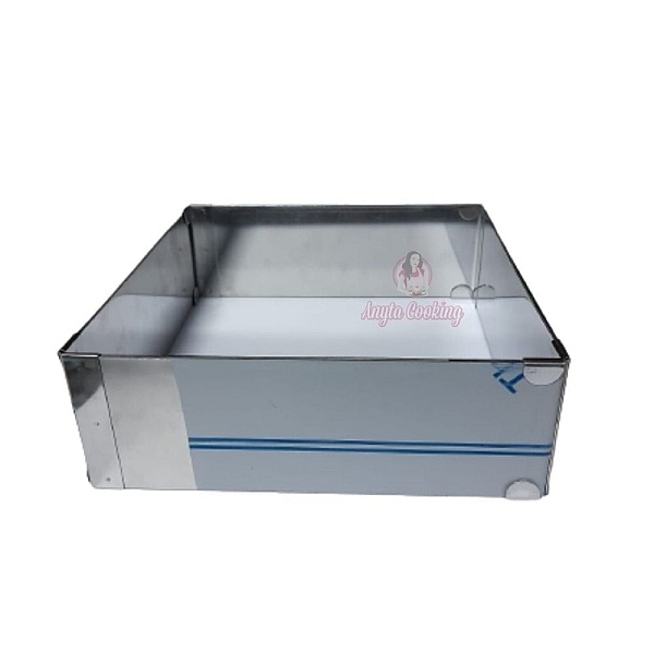 Forma Reglabila Patrata / Dreptunghiulara din inox, intre 20x20 si 37x37cm - 8cm inalt - Cesil - Anyta Cooking