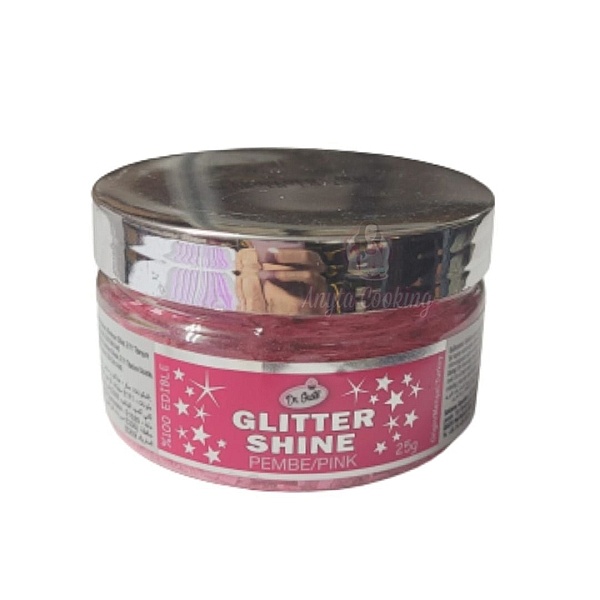 Fulgi de glitter comestibil sclipiciosi 25 gr - Pink/Roz- Dr Gusto - Anyta Cooking