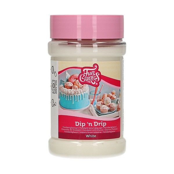 Glazura fondant Drip&acute;n Drip alb - 375 g - Funcakes - Anyta Cooking