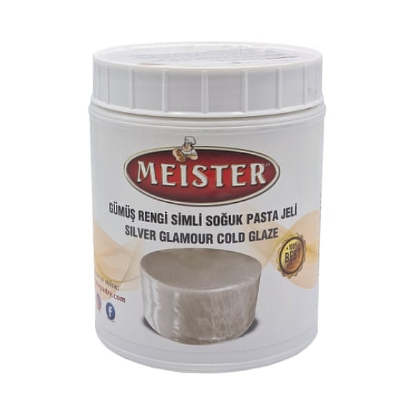 Glazura oglinda la rece - ARGINTIU glamour - 1 kg - Meister 
