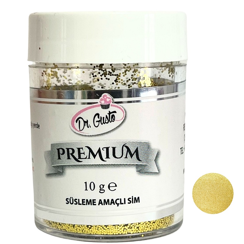 Glitter / Sclipici non-alimentar pentru decor - AURIU / Gold - 10g - SIM