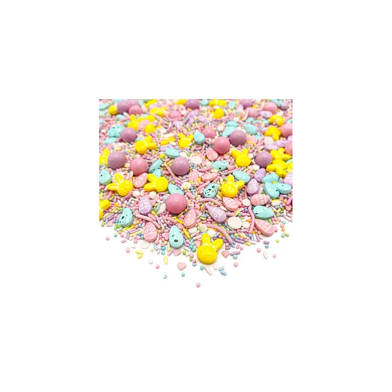Set 3 buc decor din zahar &ndash; Happy Easter - Editie Specială de Paste - Happy Sprinkles (cutie roz)