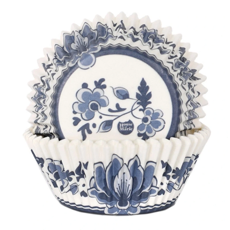 Forme de copt briose- Delft Blue &ndash; set 48 buc &ndash; House of Marie