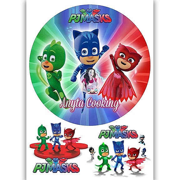 Imagine Comestibila " Eroi in pijamale PJ Masks1 " - Anyta Cooking - Anyta Cooking