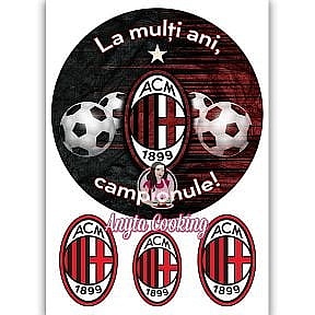 Imagine Comestibila " Fotbal1 AC MILAN " - Anyta Cooking - Anyta Cooking