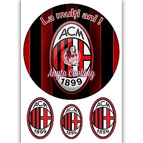 Imagine Comestibila " Fotbal2 AC MILAN " - Anyta Cooking - Anyta Cooking