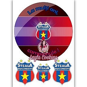 Imagine Comestibila " Fotbal43 STEAUA BUCURESTI " - Anyta Cooking - Anyta Cooking