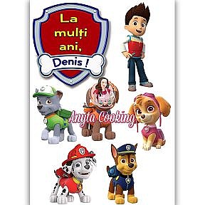 Imagine Comestibila " Patrula Catelusilor Paw Patrol 12 " - Anyta Cooking - Anyta Cooking