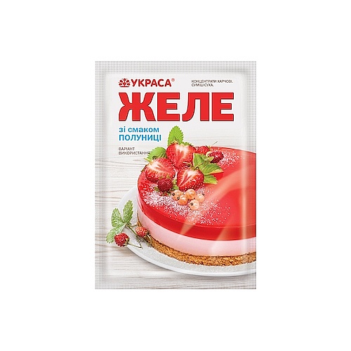 Jeleu cu aromă de căpsuni &ndash; 90 gr &ndash; YKPACA